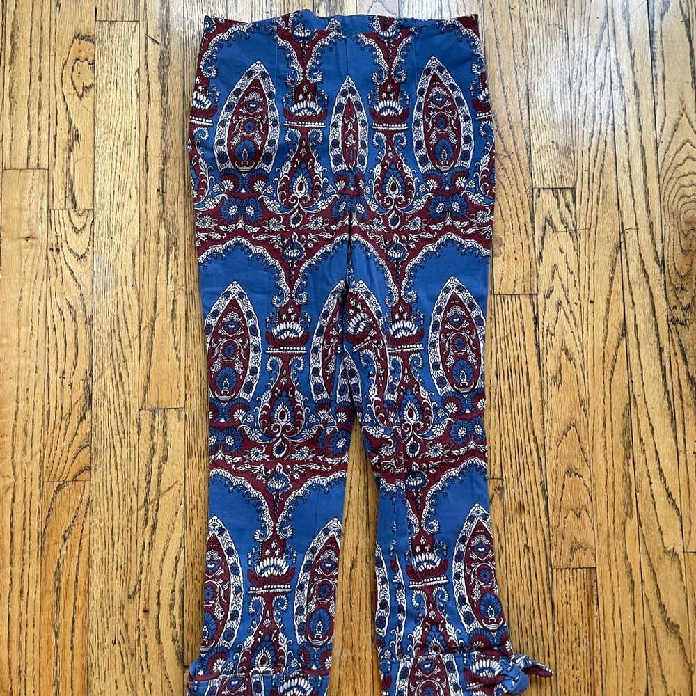 Free People high waisted velvet tie pants